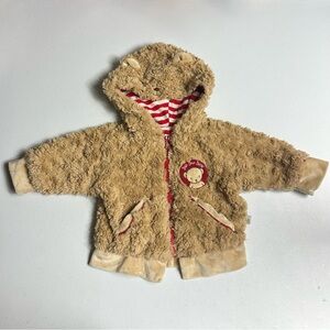 Bunnies by The Bay Bear Ears Hoodie Fur Jacket Brown Size 6 To 12 Months